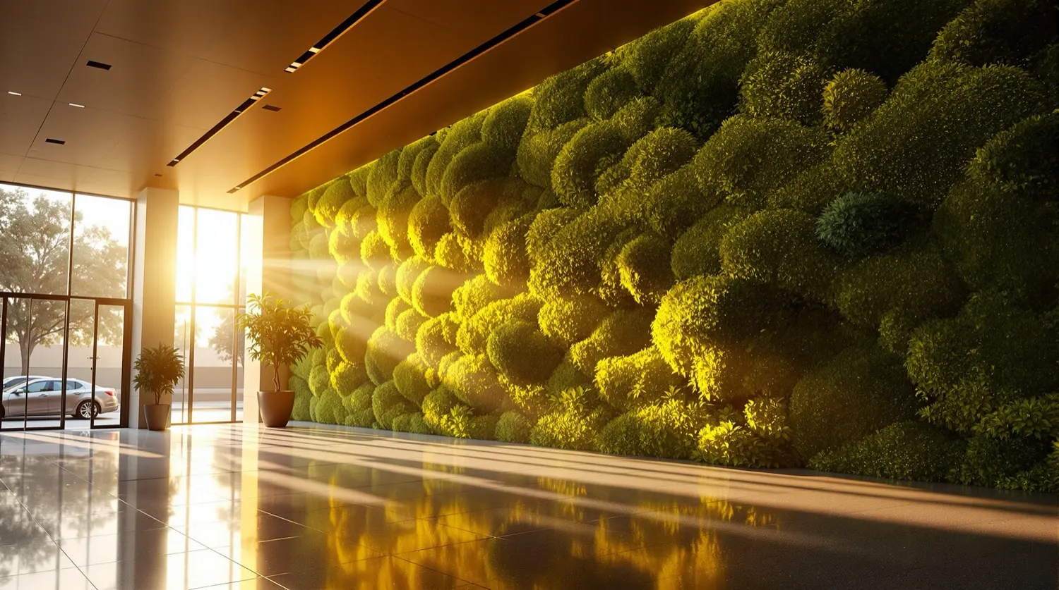 Moss wall lobby