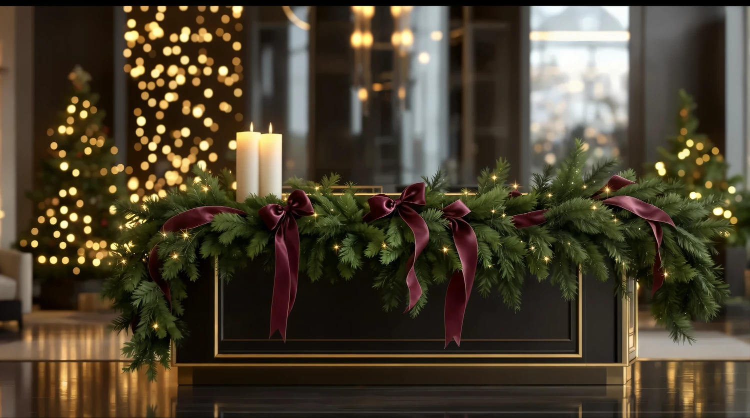 Holiday mantel styling